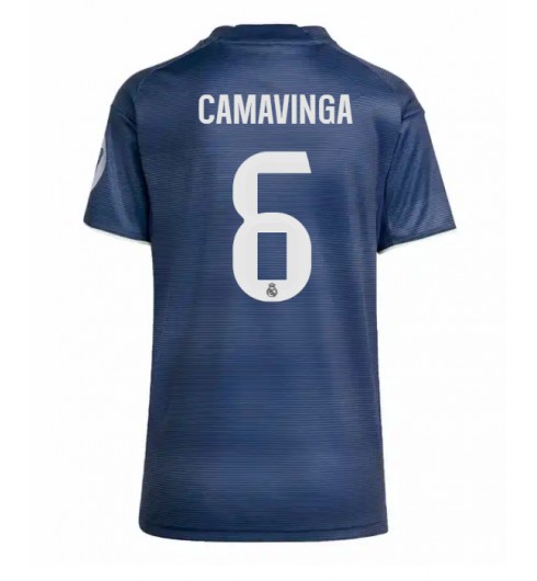 Real Madrid Eduardo Camavinga #6 Venkovní Dres pro Dámské 2025-26 Krátký Rukáv Real Madrid Eduardo Camavinga #6 Venkovní Dres pro Dámské 2025-26 Krátký Rukáv